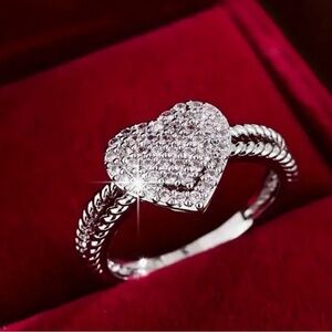 Heart Shaped Cubic Zirconia Ring
